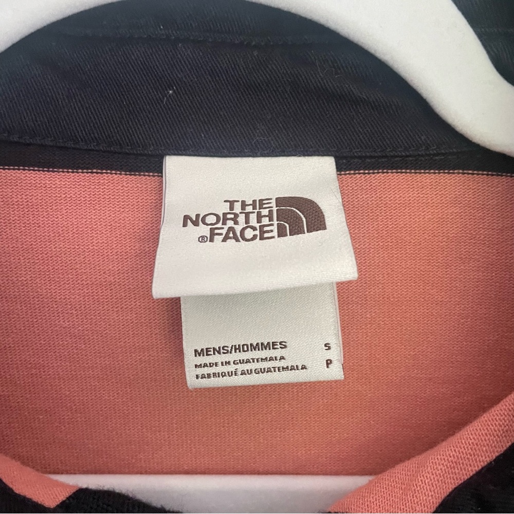 The North Face Rugby Shirt Mens SMALL Long Sleeve Polo Striped Heavy Duty Warm - Picture 4 of 15